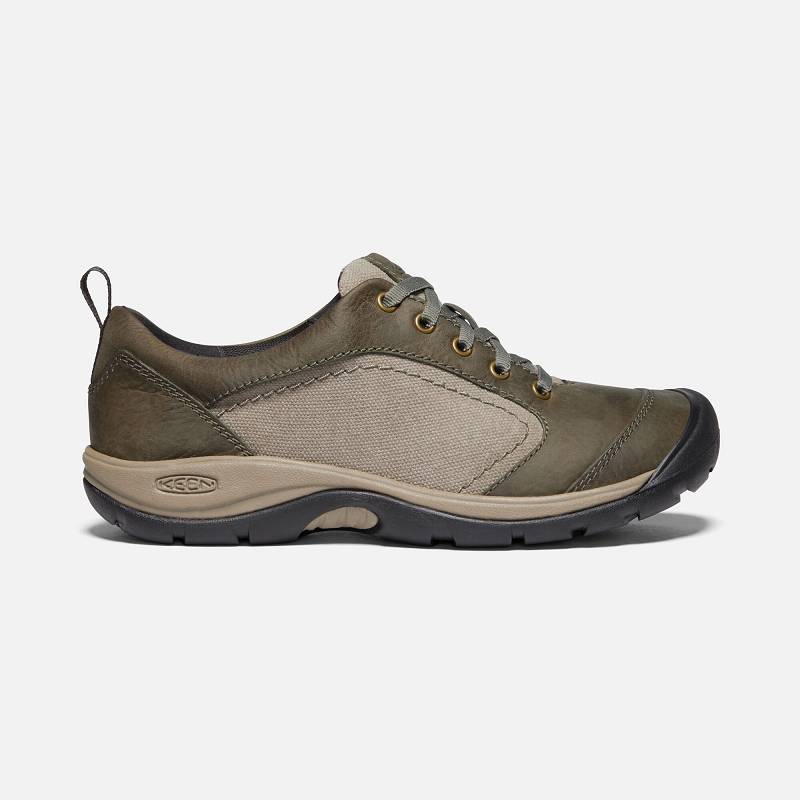 Keen Presidio II Turnschuhe Damen DE-86149 Dusty Olive/Brindle - Keen Damenschuhe Olivgrün